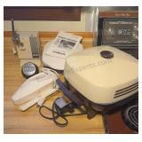 Elec Skillet, Can Opener, Carving Knife & George