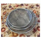 Group of Stainless Steel Strainers