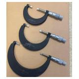 Scherr Tumico Micrometers 1-2, 2-3, & 4-5 inch