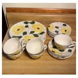 Unmarked Hand Painted Ceramic Table Set