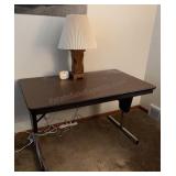 30x48 Folding Table W/ Lamp & Clock
