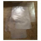 2 Plastic Floor Desk Mats