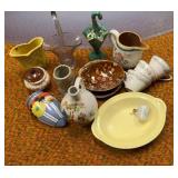 Assorted Pottery & Glass (some chipped)
