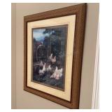 A. Mirkovich Framed Print Roosters 31x37