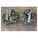 Matching 24 inch Christmas Wreaths