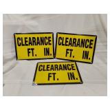 3 Clearance Metal Signs 10x14