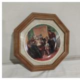 Framed Norman Rockwell Plate 15x15