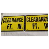 Pair of Metal Clearance Signs 10x14