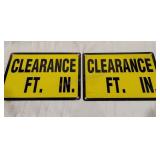Pair of Clearance Metal Signs 10x14