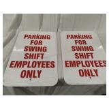 Pair of Parking Metal Signs 18x12