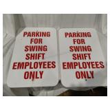 Pair of Parking Metal Signs 18x12