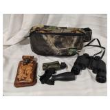 Deer Call, Embossed Pouch, Binoculars and More