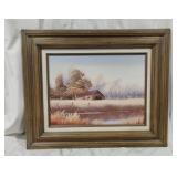 Framed J. Hogan Painting 20x24