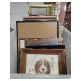 Tote of Picture Frames, Art  and More