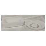 Milk Glass Pie Plate and Dynaware Casserole