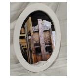Oval Framed Mirror 21x15