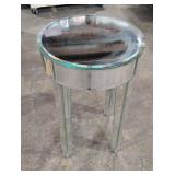Mirrored Side Table -has crack on inside of  leg