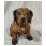 Hand Made Carved Wood Dog Statue