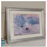 Claude Monet Impression Sunrise Framed Art 27x33