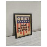 Framed World War II Propaganda Poster Reproduction