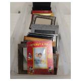 Tote of Assorted Photo Frames -mostly 5x7