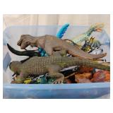 Tote of Toy Dinosaur/Assorted Figures