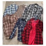 Group of Mens Flannel Shirts
