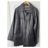 Mens Field Gear Leather Jacket Size Large
