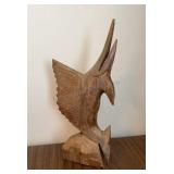 12 inch Wood Carved Sword Fish