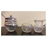 Small Crystal Cream and Sugar & Sweet & Low