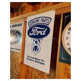 Genuine Ford Parts V8 Metal Sign 18x12