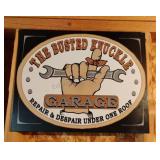 The Busted Knuckle Garage Metal Sign 12x16