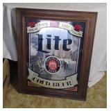 Large Miller Lite Beer Mirror by American Mirror