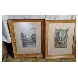 Hanging New Orleans Watercolors by J. Donnels