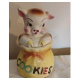Vintage Pig in a Poke Cookie Jar