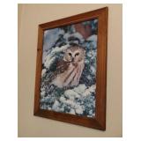 Framed Owl Art -24x20 no glass