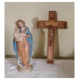 Friedel Germany Mary with Baby Jesus Statue &