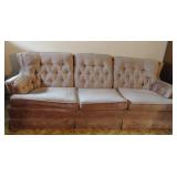 Kroehler Tufted Velvet Sofa 31x82x33