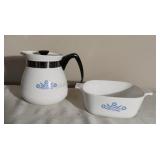 Vintage Corningware Blue Cornflower Coffee Carafe