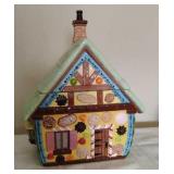 Vintage Gingerbread House Cookie Jar 13x10