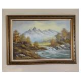 R. Kay Framed Nature Painting