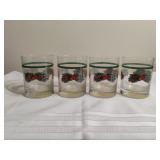 Unused Holiday Low Ball Tumblers