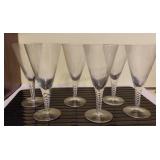 Twisted Stem Water Goblets Set of 6