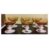 Vintage Imperial Glass Cocktail Glasses Set of 6
