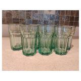 Libbey Green Glass Juice Glasses 7