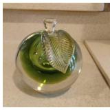 Murano Gold Fleck Glass Bookend