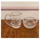 Waterford Crystal Bowl & Creamer