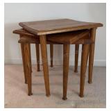 Set of 3 Stacking Tables (1 Repaired)