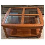 Glass Top Coffee Table 37.5x37.5x15.5 inches tall