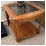 Glass Top Side Table 22x28x20 inches tall